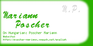 mariann poscher business card